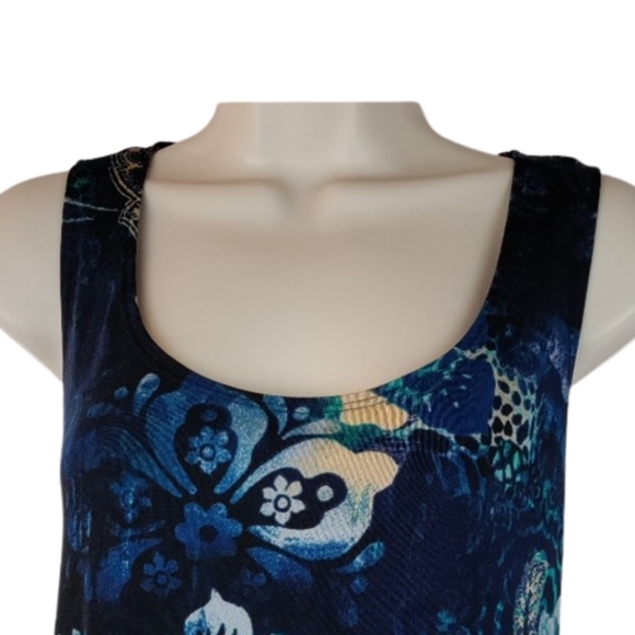 Easywear by chico Womens multicolor blue tank top size 2 chico size L sleeveless - Picture 16 of 16